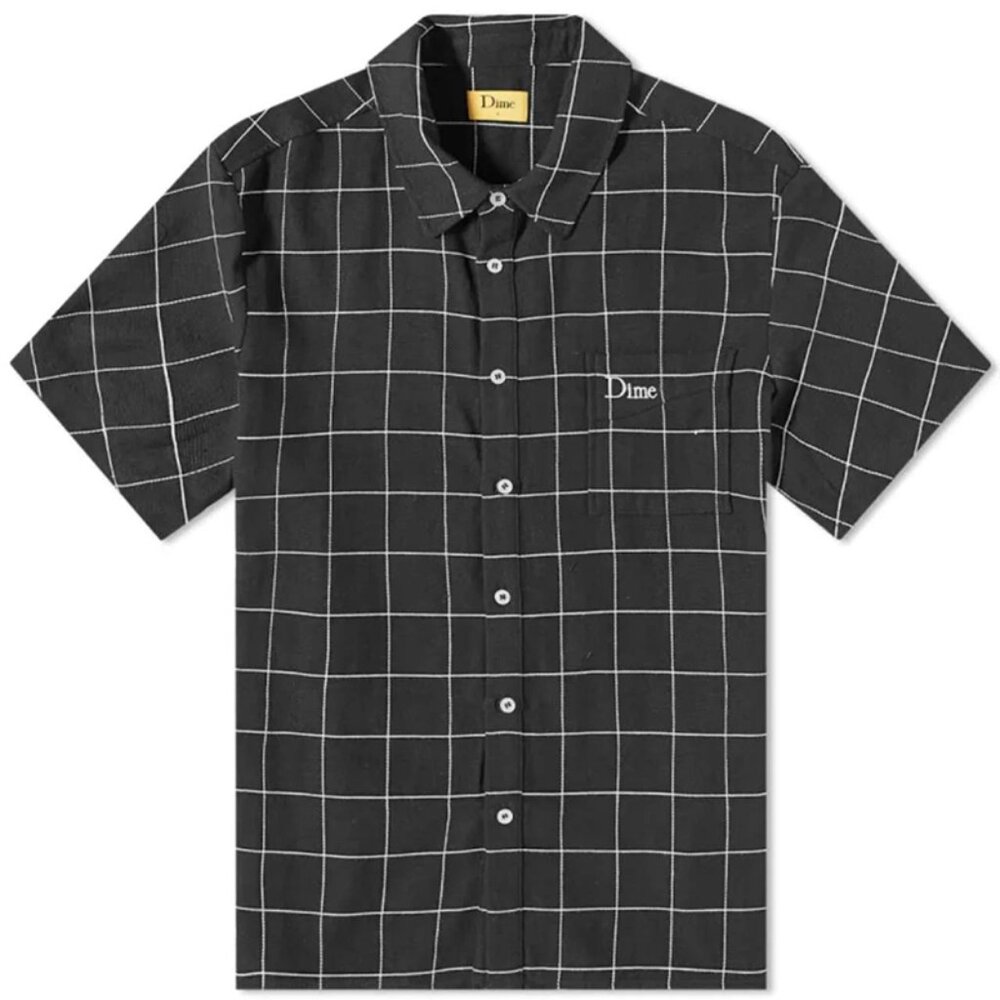 DIME Black Check Short Sleeve Shirt